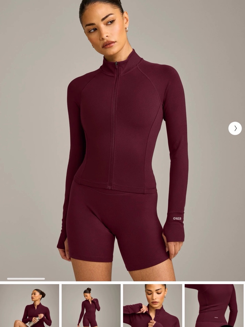 Soft Motion Oner Active - Cherry Lacquer Zip Athletic Jacket